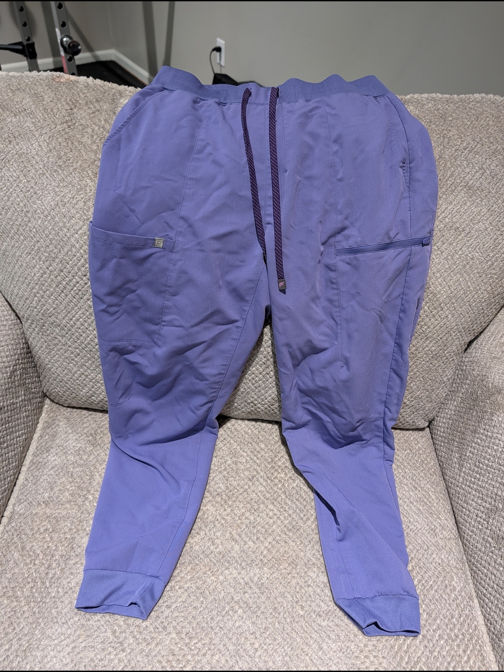 Fabletics Lilac Jogger ScrubPants with Adjustable Drawstring